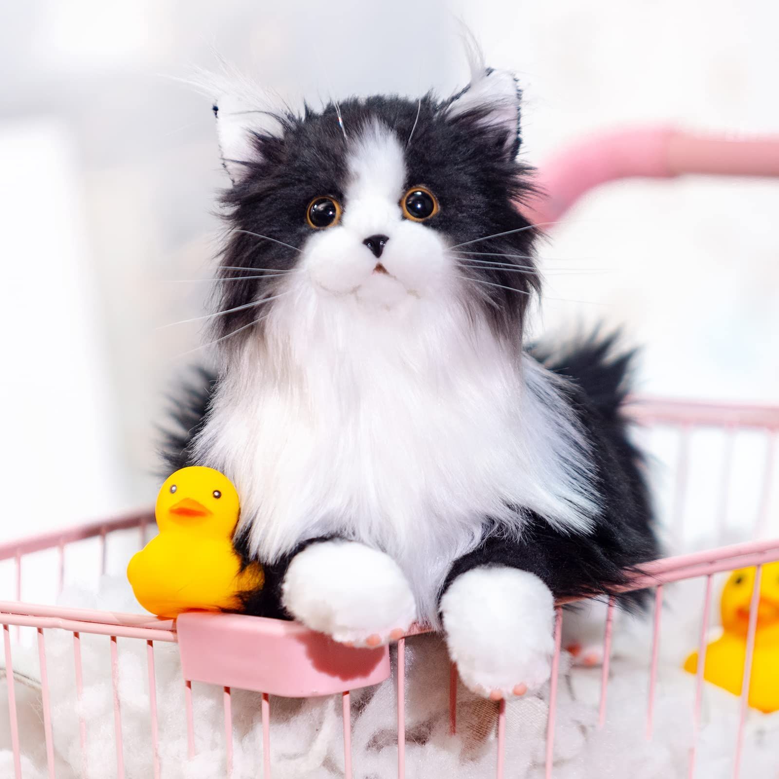 ハンドメイド 猫ぬいぐるみ リアル やさしい手触り 可愛く癒し 子どもプレゼント Amazon.co.jp: Chongker 猫ぬいぐるみ リアル 本物そっくり