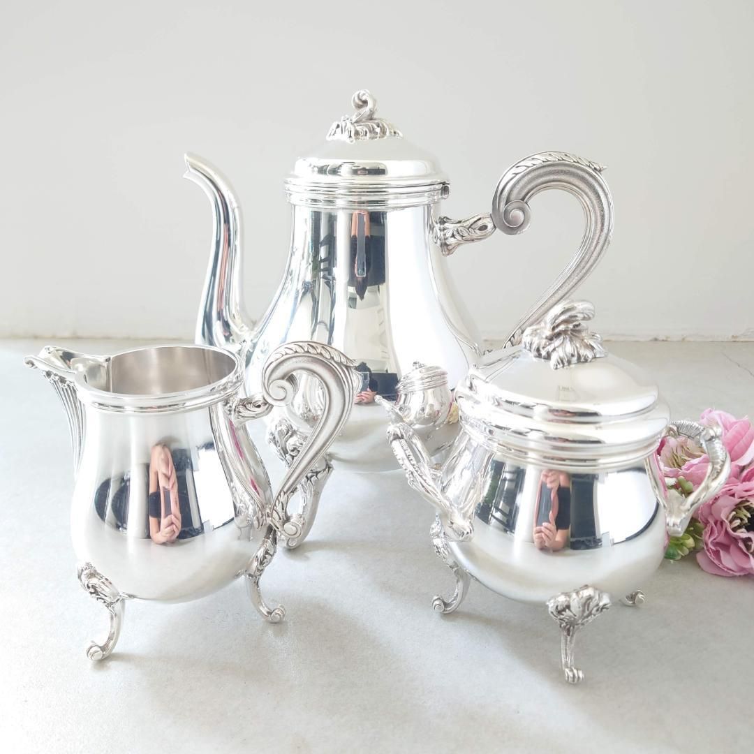 クリストフル マルリー ティー シュガー ミルク ポット 3点