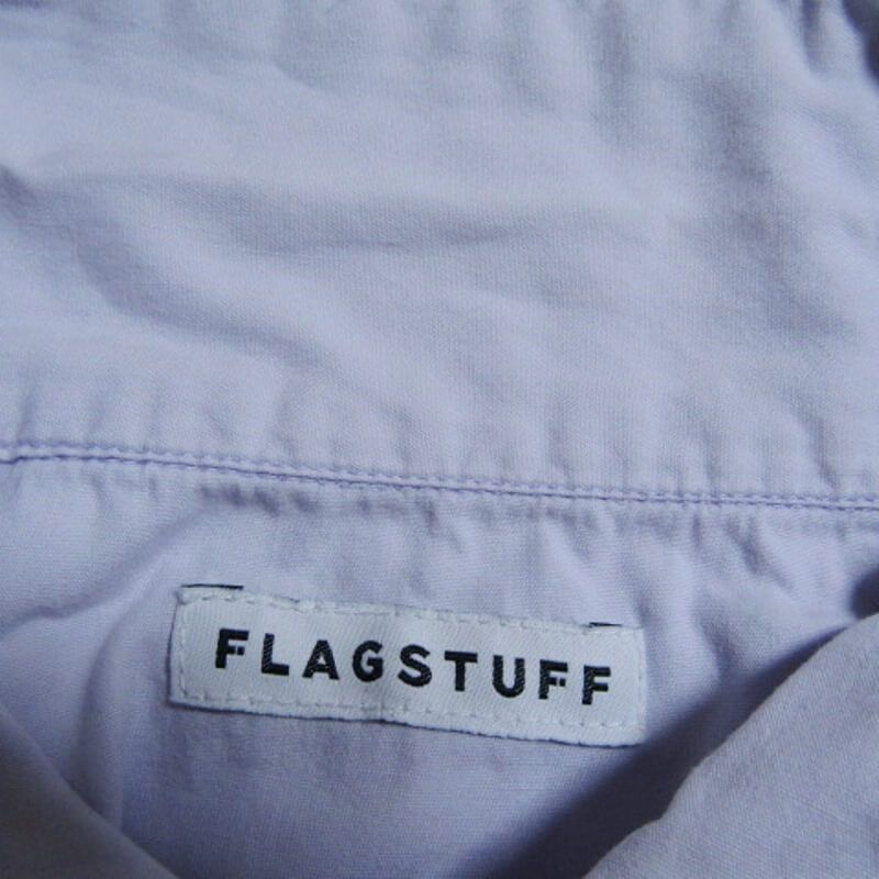 FLAGSTUFF フラグスタフ 長袖シャツ 20SS-FS-30 BIG L/S SHIRTS ビッグシルエット オープンカラー パープル XL 27106946