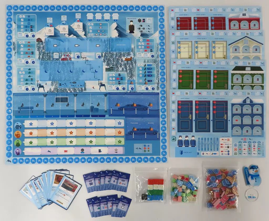 [Used] Board Game SNOW PLANNER Deluxe Components -Snow Planner Deluxe Components-