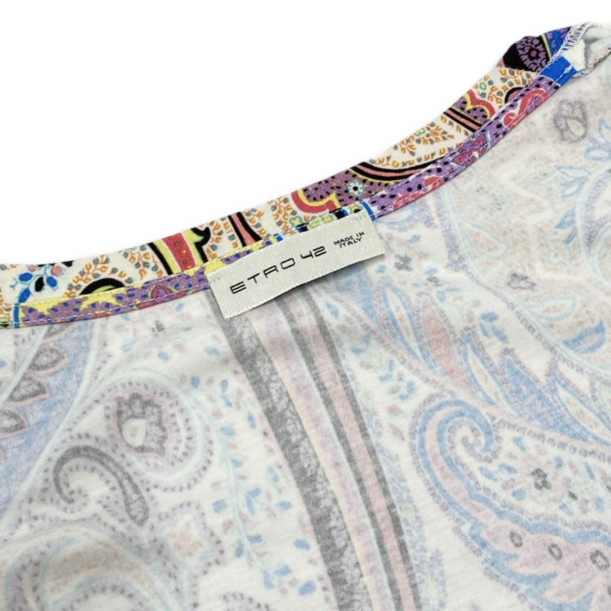 ETRO(エトロ) ワンピース サイズ42 M レディース - 白×ピンク