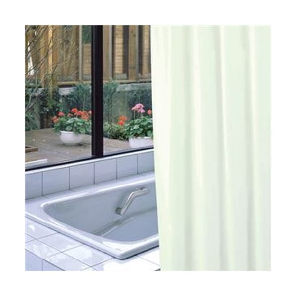 まとめ 明和グラビア 防炎バスカーテン130×178cm ライトグリーン NVS-400 LG 1枚 ×10セット