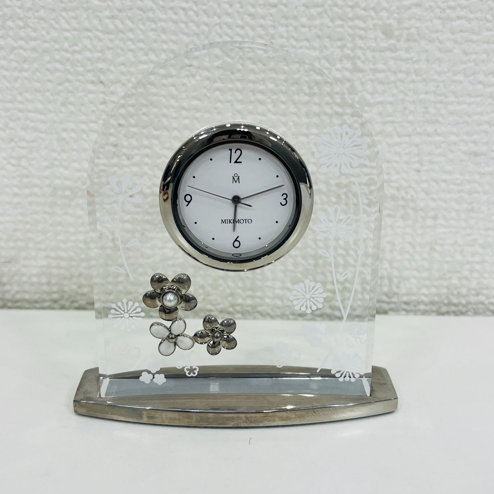 MIKIMOTO ミキモト パール付き置き時計 フォトフレーム セット
