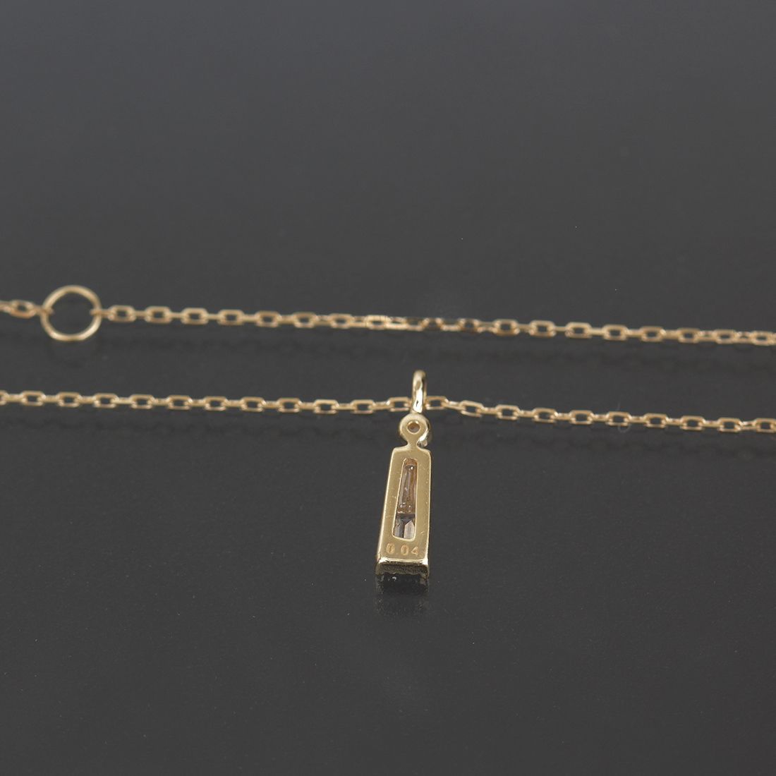 agete ネックレス アガット ダイヤ 0.04ct ネックレス 40cm K18YG E1732 - メルカリ