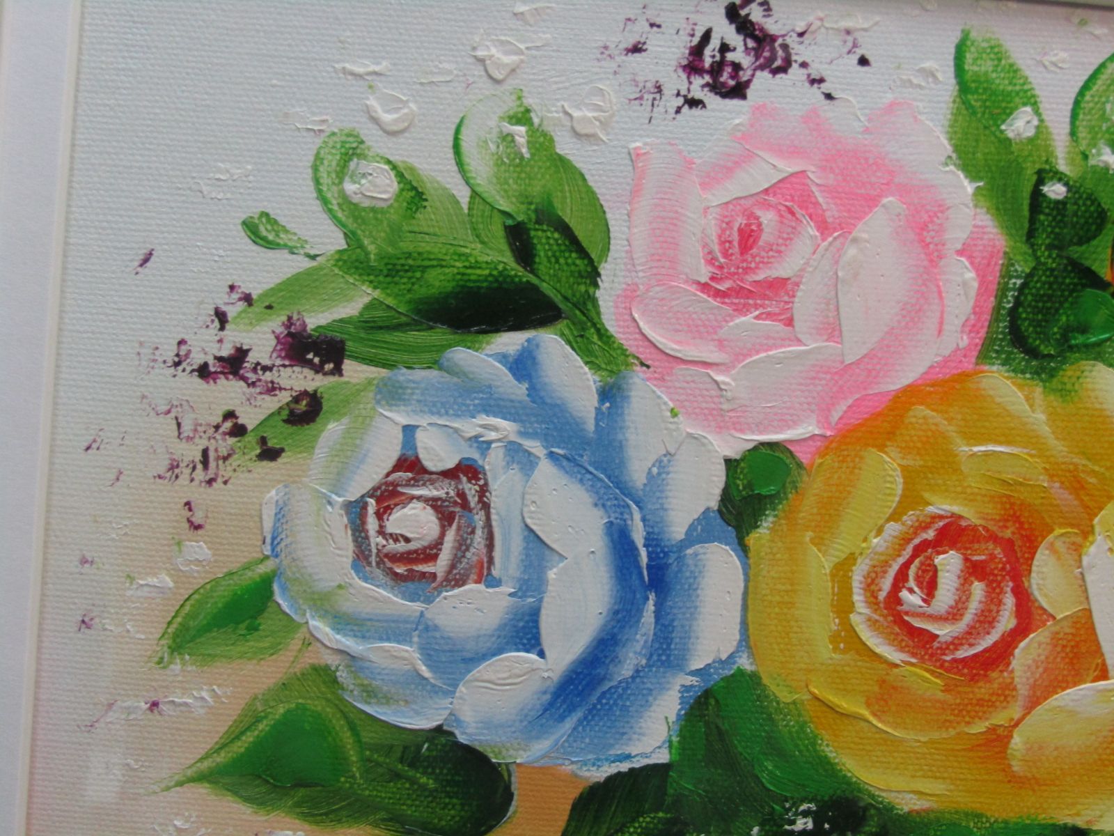 油絵 薔薇 花 花瓶 Yuji 斉藤遊児 斎藤遊児 46×55cm 額装 - メルカリ