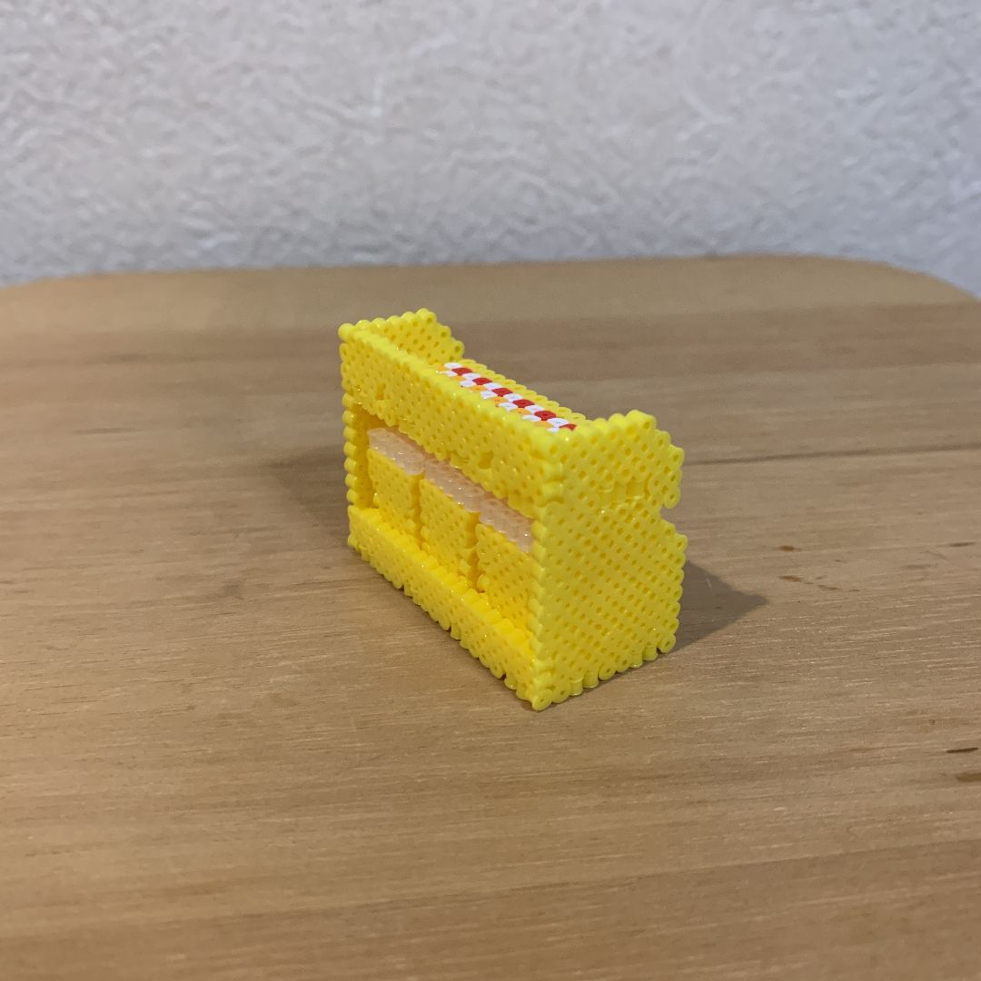 アイロンビーズ ミニチュア レトロ調味料入れ クッキングジョア風 黄 