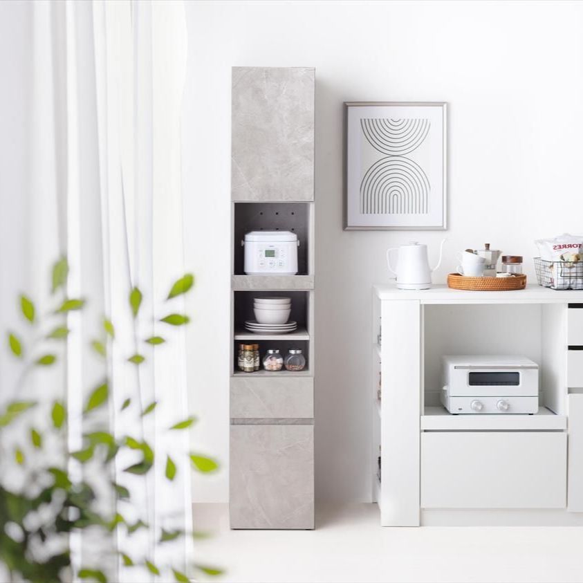 スリムな キッチン収納 幅32cm すき間家具 すき間収納 隙間 食器棚 レンジ台 レンジボード キッチンボード