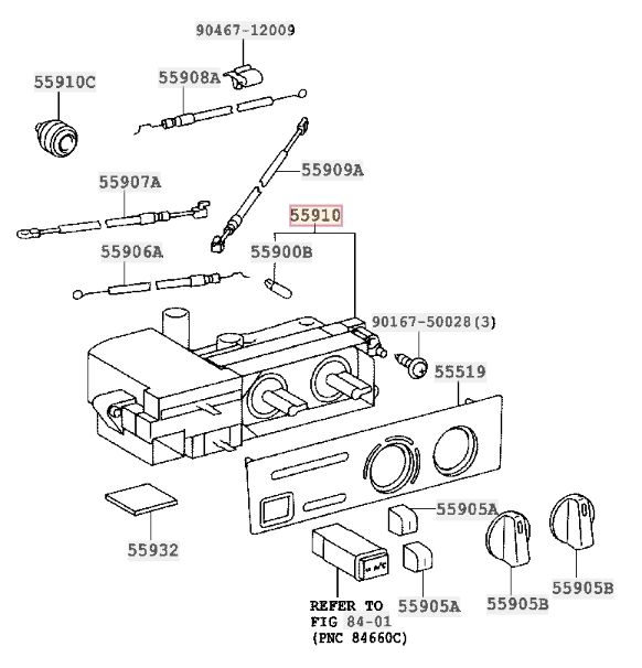 トヨタ タコマ ヒータ OR ブーストベンチレータ コントロール 未使用 純正