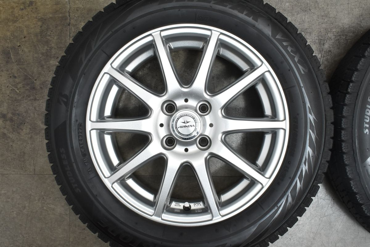 送料込☆ブリヂストンVRX2☆175/65R15☆アクア・ヤリス・フィットなどに 程度良好品】AIRNOVA 15in 5.5J +42 PCD100 ブリヂストン