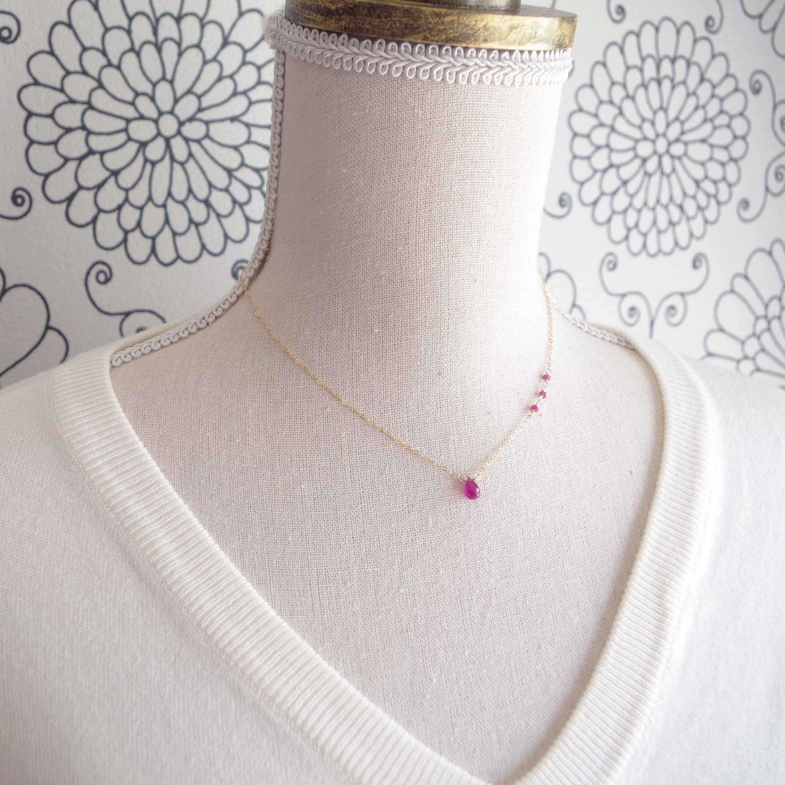 ターコイズのマクラメネックレス 聖薫』天然スパイダーウェブ