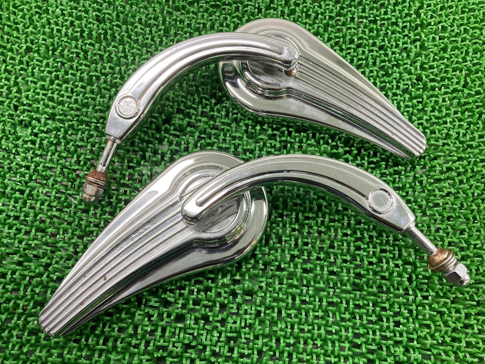 XL1200V ミラー 左右 社外 中古 バイク 部品 セブンティーツー ティアドロップ オプションタイプ 割れ欠け無し 品薄 希少品