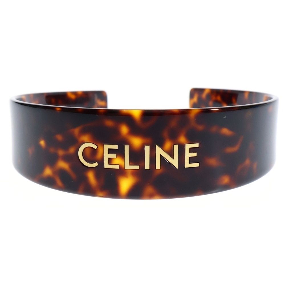 CELINE ブラウン ロゴ ヘアバンド CELINE (セリーヌ) ロゴ ヘアバンド カチューシャ ブラック