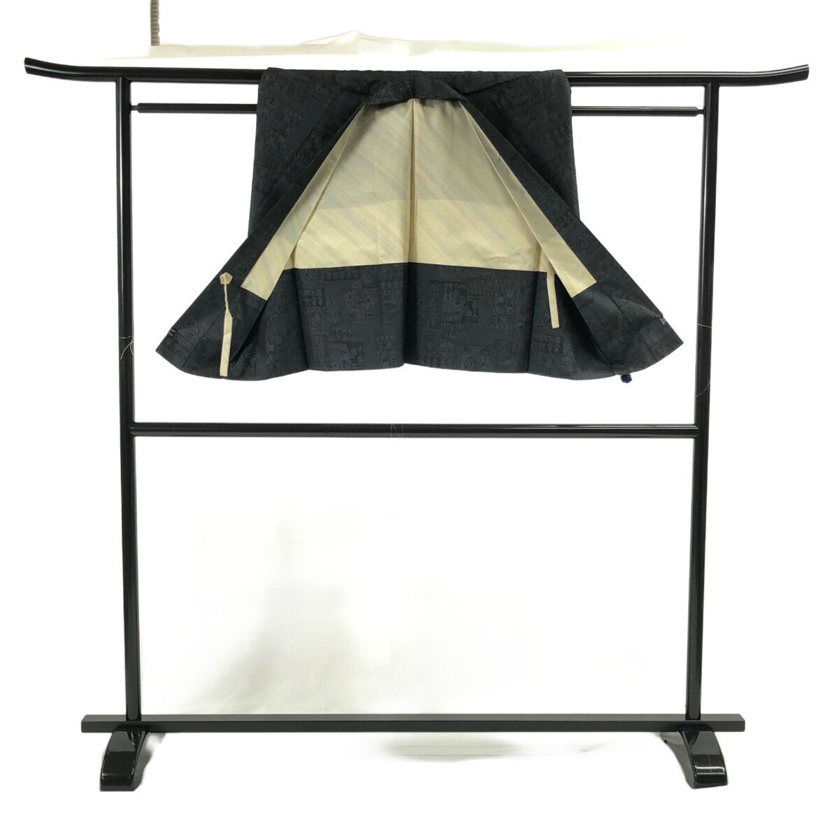 大島紬アンサンブル/美品/藍泥/羽織＆着物/仕立上がり/適応身長150  