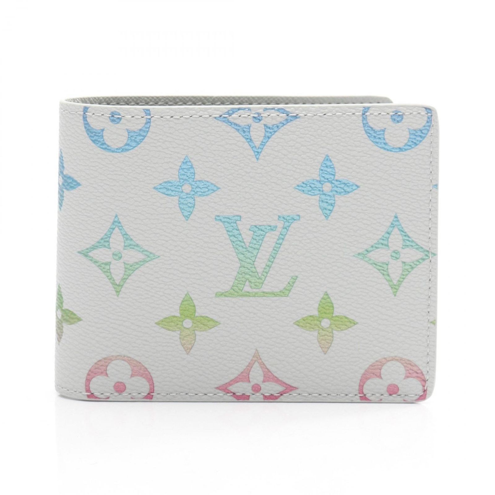 ルイ ヴィトン LOUIS VUITTON 二つ折り財布 ポルトフォイユ スレンダー ライトグレー PVCコーティングキャンバス ポルトフォイユ スレンダー メンズ ♥