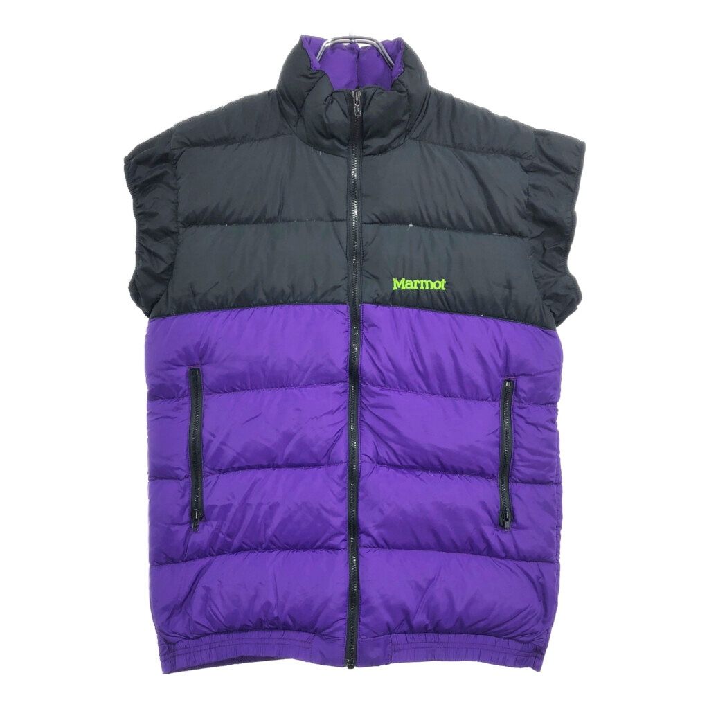 MARMOT マーモット ダウンベスト アウトドア パープル メンズ S 古着 v4550