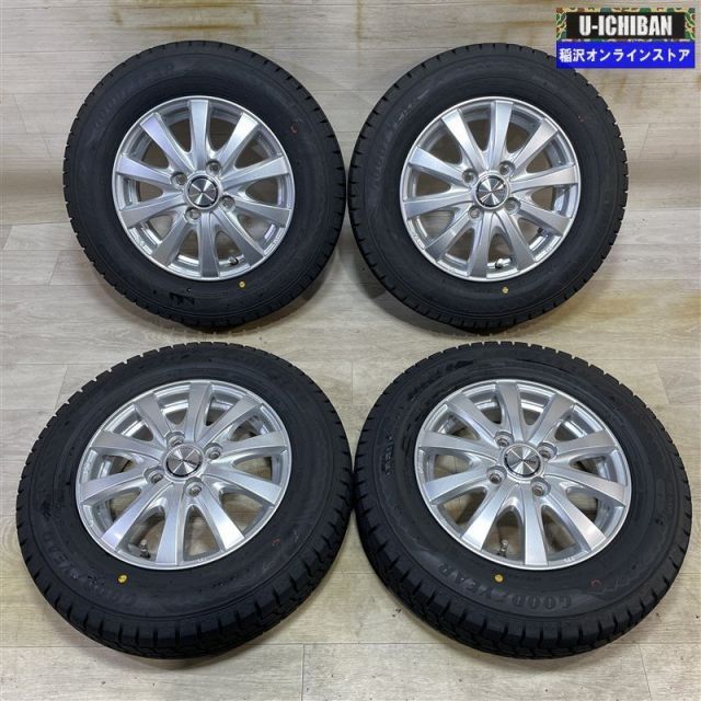 軽 軽自動車 等 ravrion 4-13 45 4H100 グッドイヤー アイスナビ8 145|80R13 13インチ スタッドレス 4本セット 009k