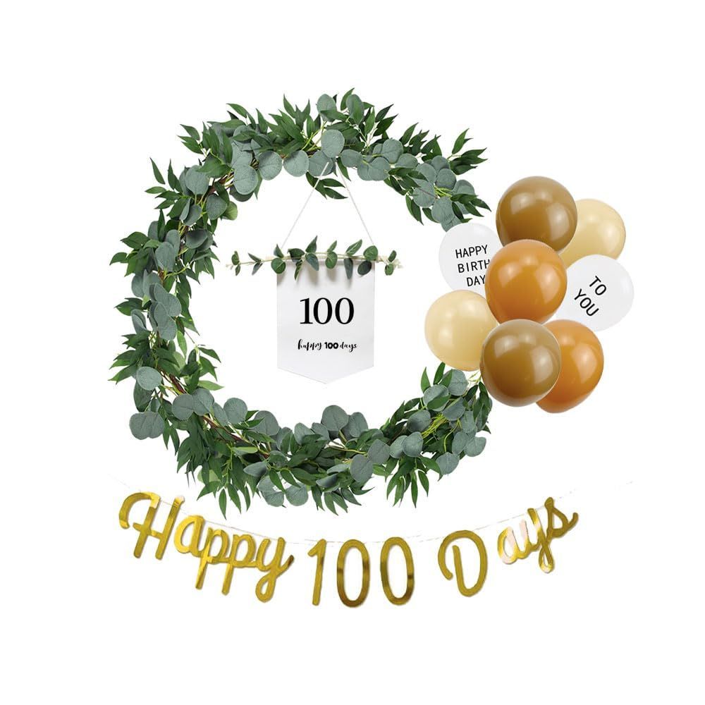 【人気商品】Happy 100days バースデー タペストリー 飾り付けセット 男の子 女の子 百日祝い 誕生日 お食い初め 飾りhappy birthday to 100日祝い you 風船 付け