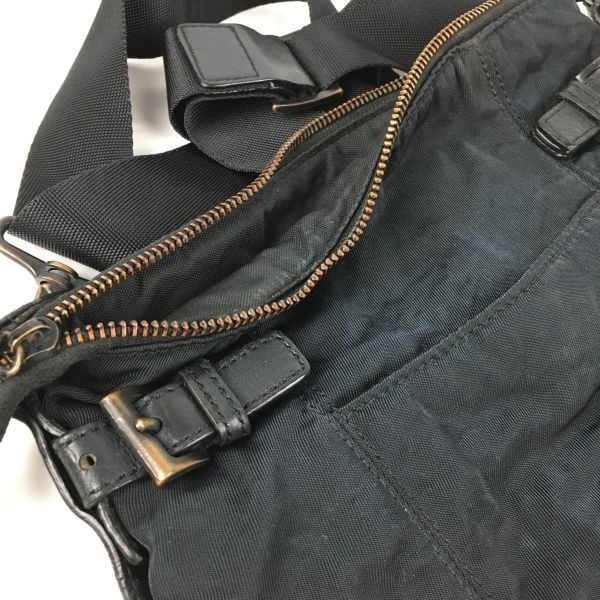 極美品 エルメネジルドゼニア ショルダーバッグ クロスボディ レザー ブラック 極美品 エルメネジルドゼニア ショルダーバッグ クロスボディ