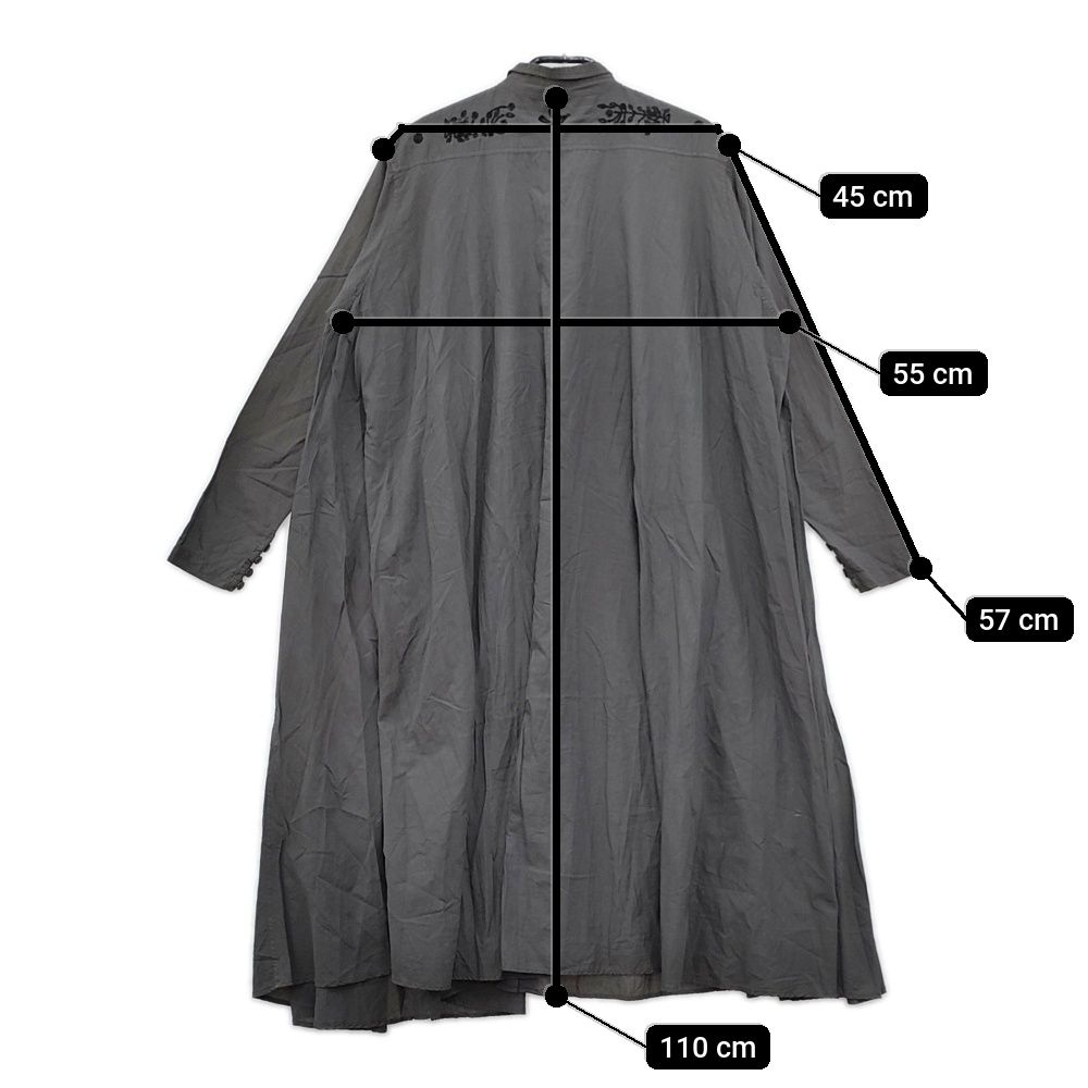 ARTS&SCIENCE 081-00516-000 刺繍 コットン シャツワンピース  