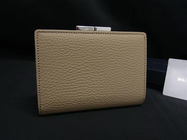 □新品□未使用□ BURBERRY バーバリー トップ レザー がま口 二