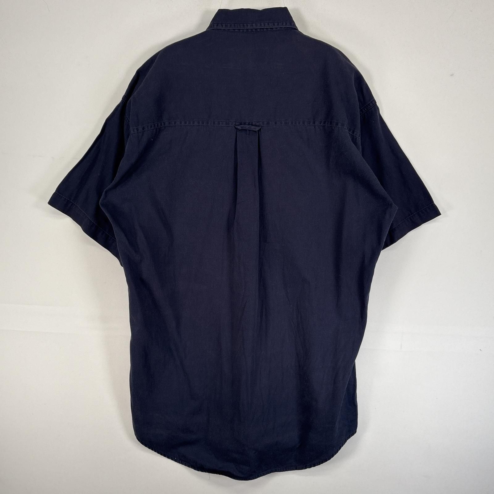 海外古着 チャップス ラルフローレン 配色 ロゴ 半袖 切替 BDシャツ XL 古着 90年代 ラルフローレン Ralph Lauren CHAPS チャップス