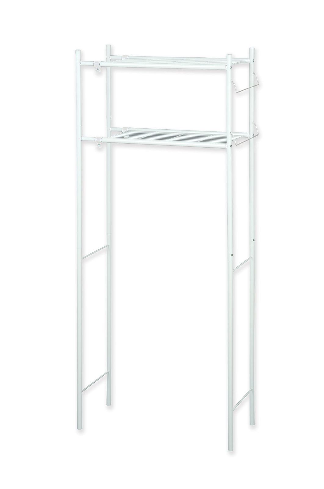 MISM ランドリー 伸縮式洗濯機棚 ホワイト 洗濯機ラック CTN-102-W ミズムジャパン 高さ155ｃｍ