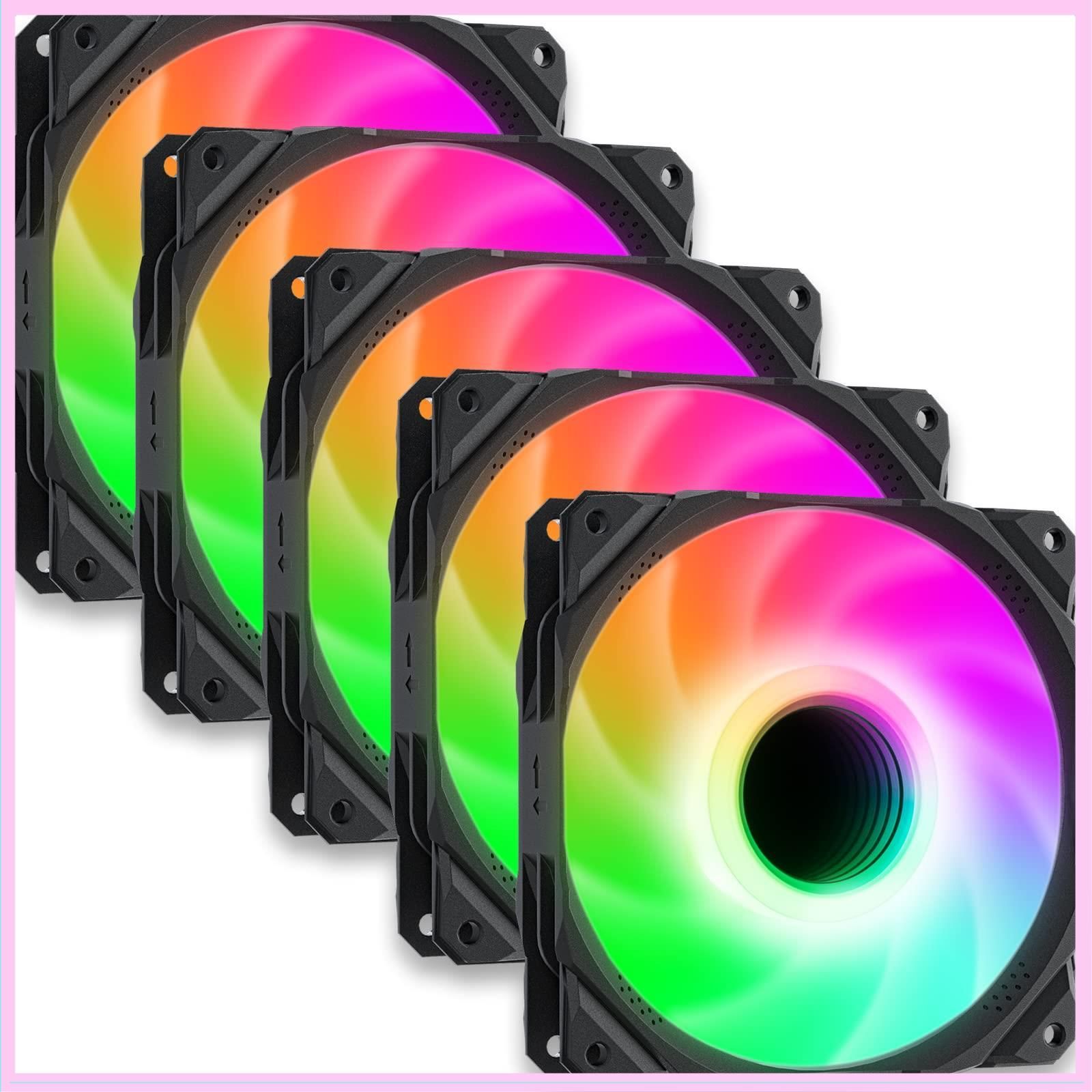 Novonest PCケースファン 120mm ARGB 冷却ファン PWM 4PINコネクタ RGB