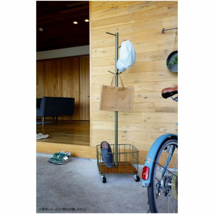 弘益 KOEKI MASH ビーワイケージ ポールハンガー オイルステイン カーキ BCPH380OSKA