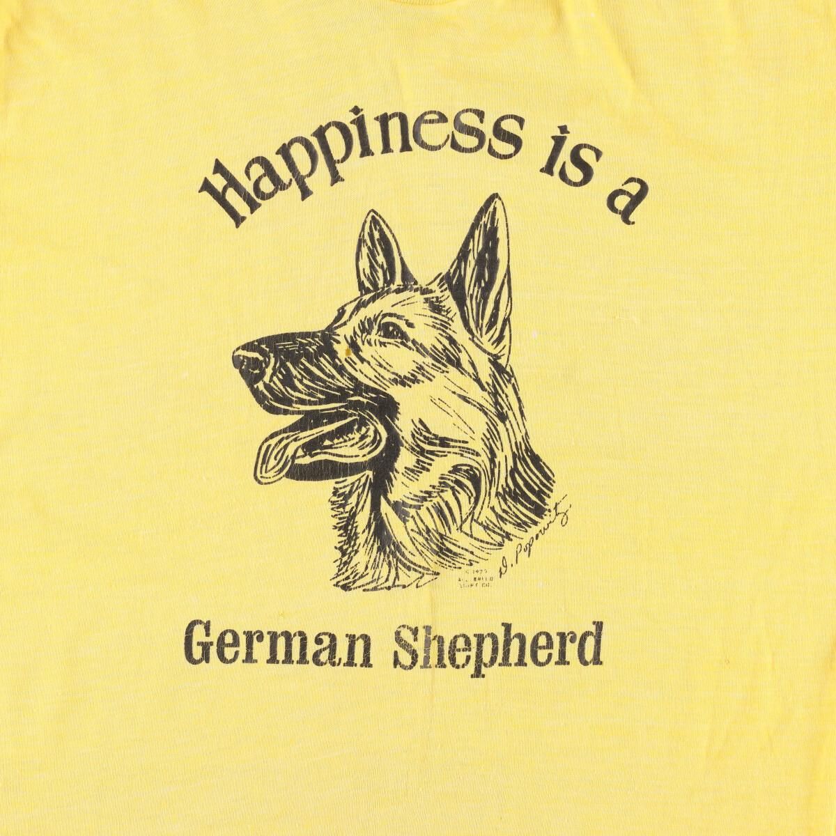 USA製 シェパード 犬 Tシャツ 動物 アニマルプリント 90s ビンテージ