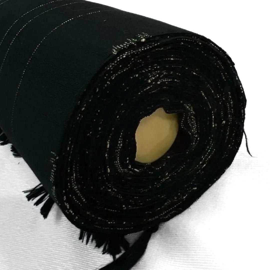 反物 着尺 Lame紬 紬 変わり菱 琉球絣 黒地 銀糸 着物 092a u - メルカリ