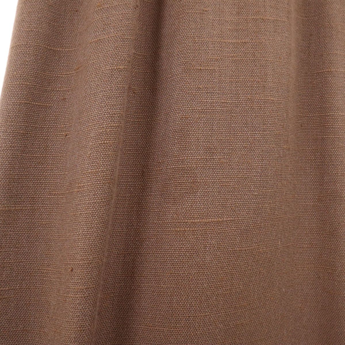 DOLCE&GABBANA ドルチェアンドガッバーナ イタリア製 シルク フレンチスリーブ リネンライク ワンピース 40 ブラウン系 レディース DOLCE&GABBANA ドルチェアンドガッバーナ イタリア製 シルク フレンチ