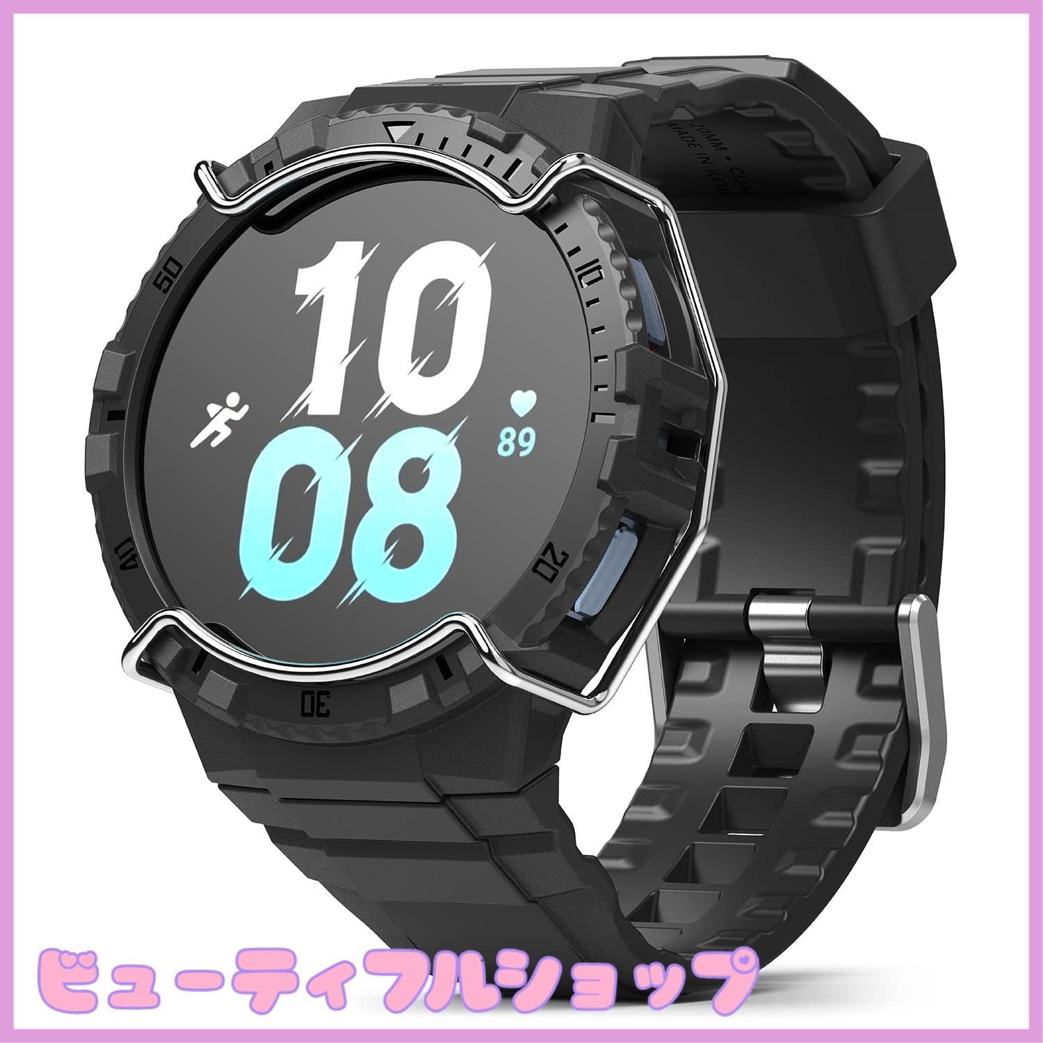 【特価】【Ringke】Galaxy Watch 5 / 4 44mm ケース 保護 衝撃吸収 バンドとケース 一体 カバー スポーツ Fusion-X Guard (ブラック）