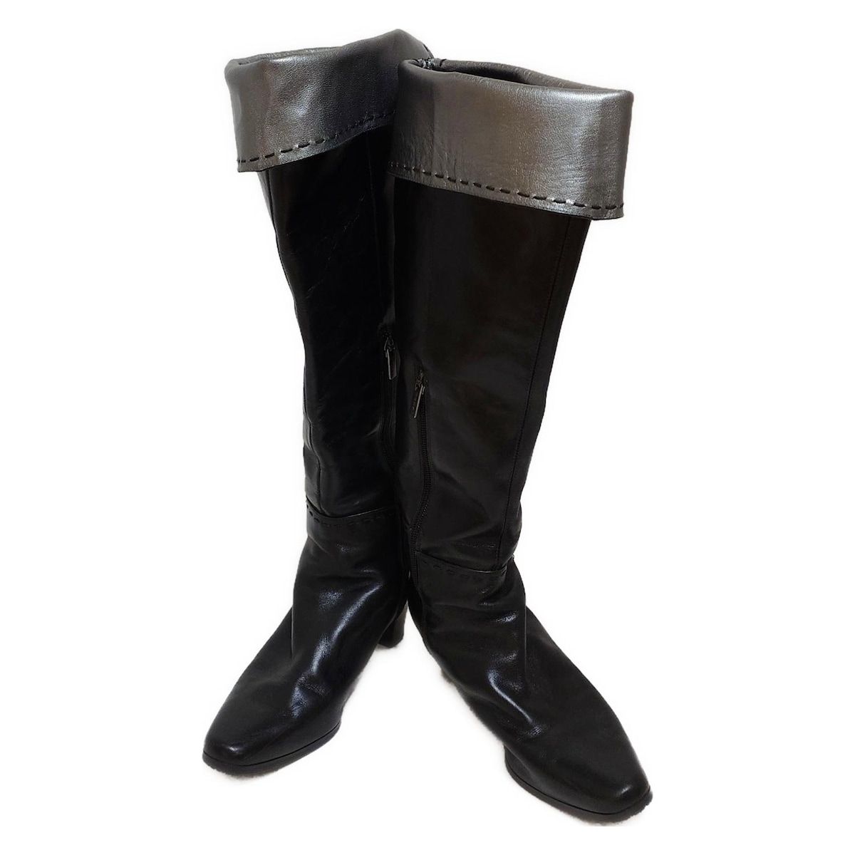 REGAL(リーガル) ロングブーツ 24 1/2 レディース - 黒 レザー REGAL