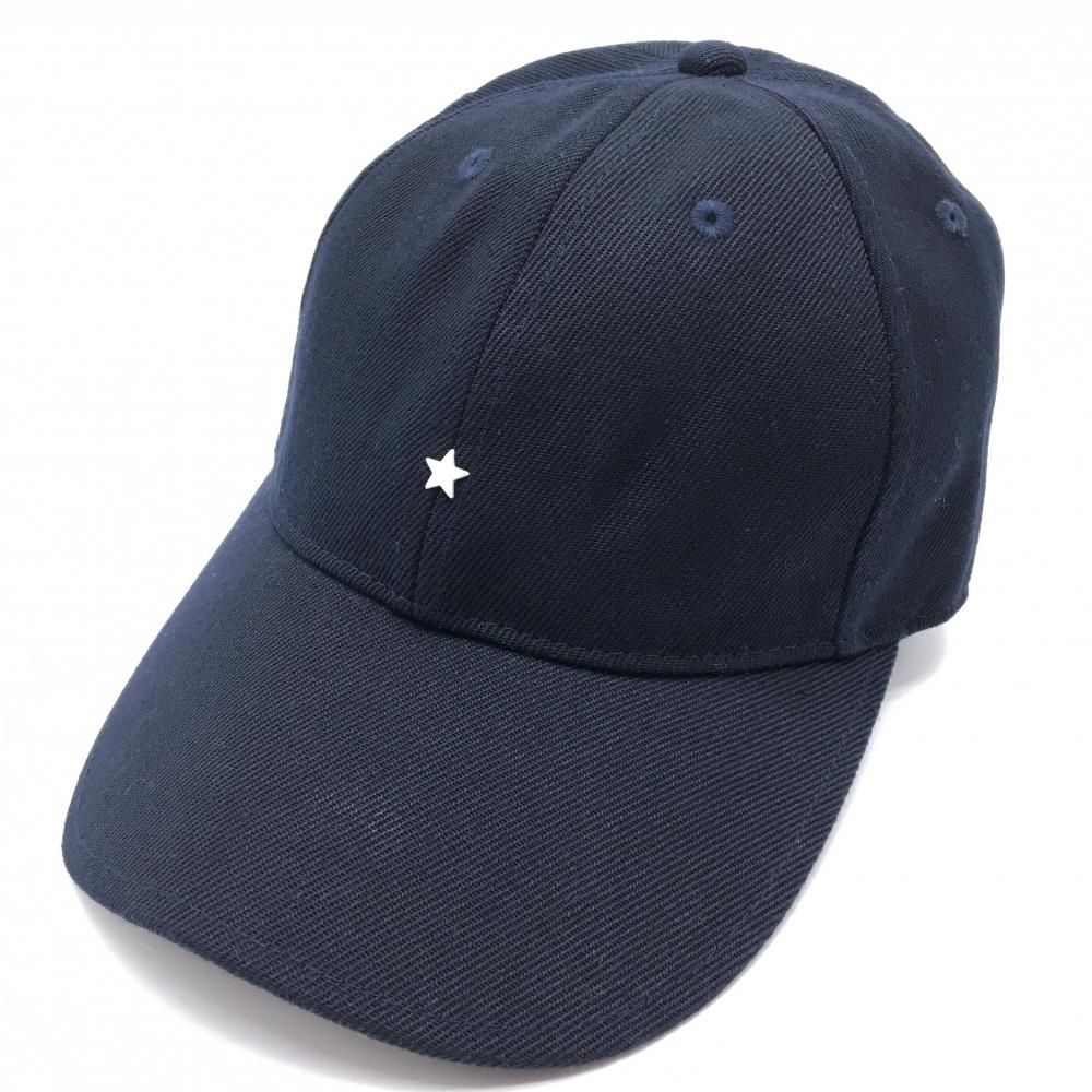 【超美品】パーリーゲイツ キャップ ネイビー&times;白 星 スター 汗取りパッド付 FR  ゴルフウェア PEARLY GATES