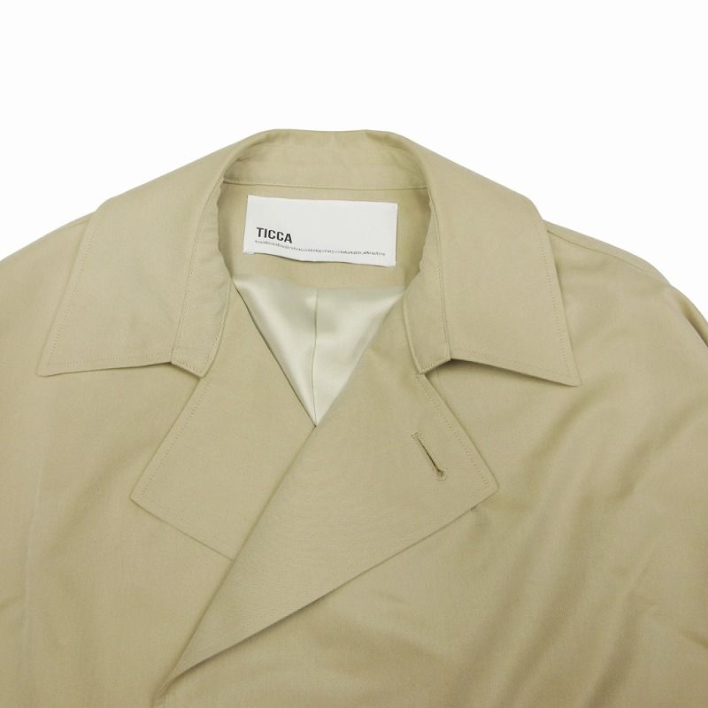 極美品 25SS ティッカ TICCA テントコート トレンチ コート ダブル  