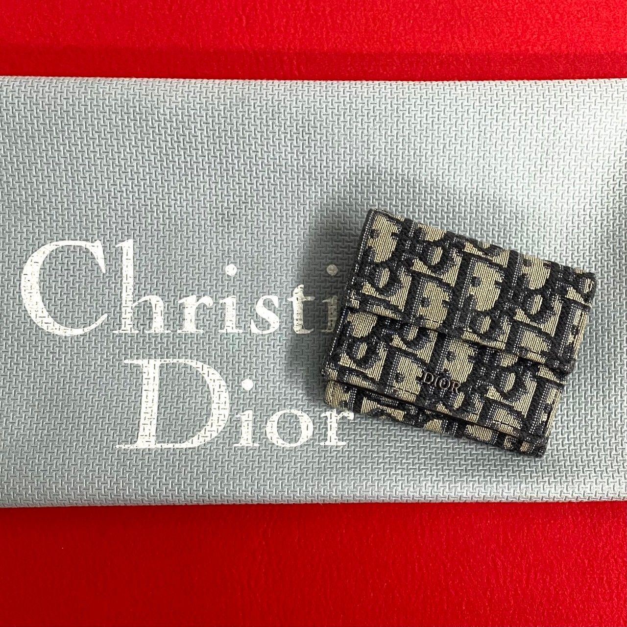 極 美品 Christian Dior クリスチャンディオール オブリーク 柄