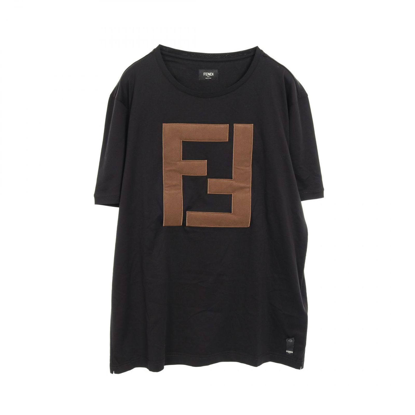 【FENDI】フェンディ FFロゴ コットン Tシャツ ブラック フェンディ FENDI カットソー FFロゴ コットン Tシャツ メンズ
