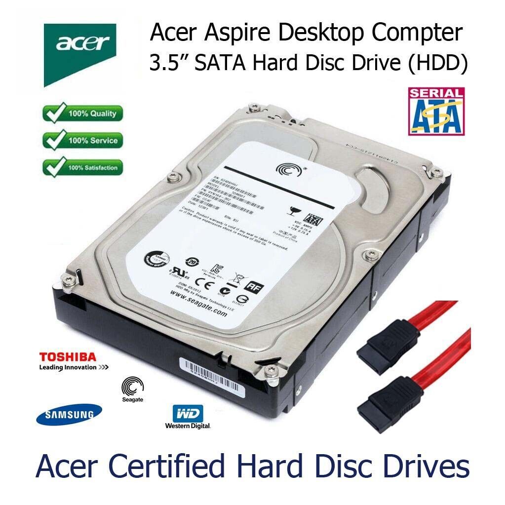 Acer Aspire X1200、X1300 3.5インチ SATA ハードドライブ アップグレード/交換 80GB から 2TB