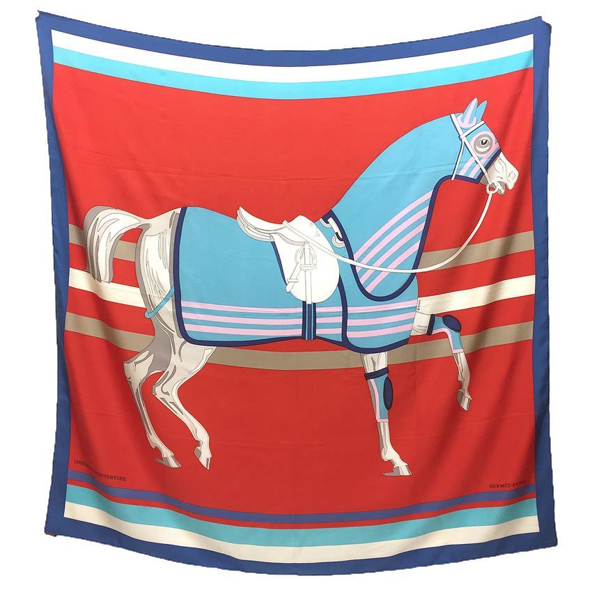 Hermès シルクスカーフ 馬と騎士