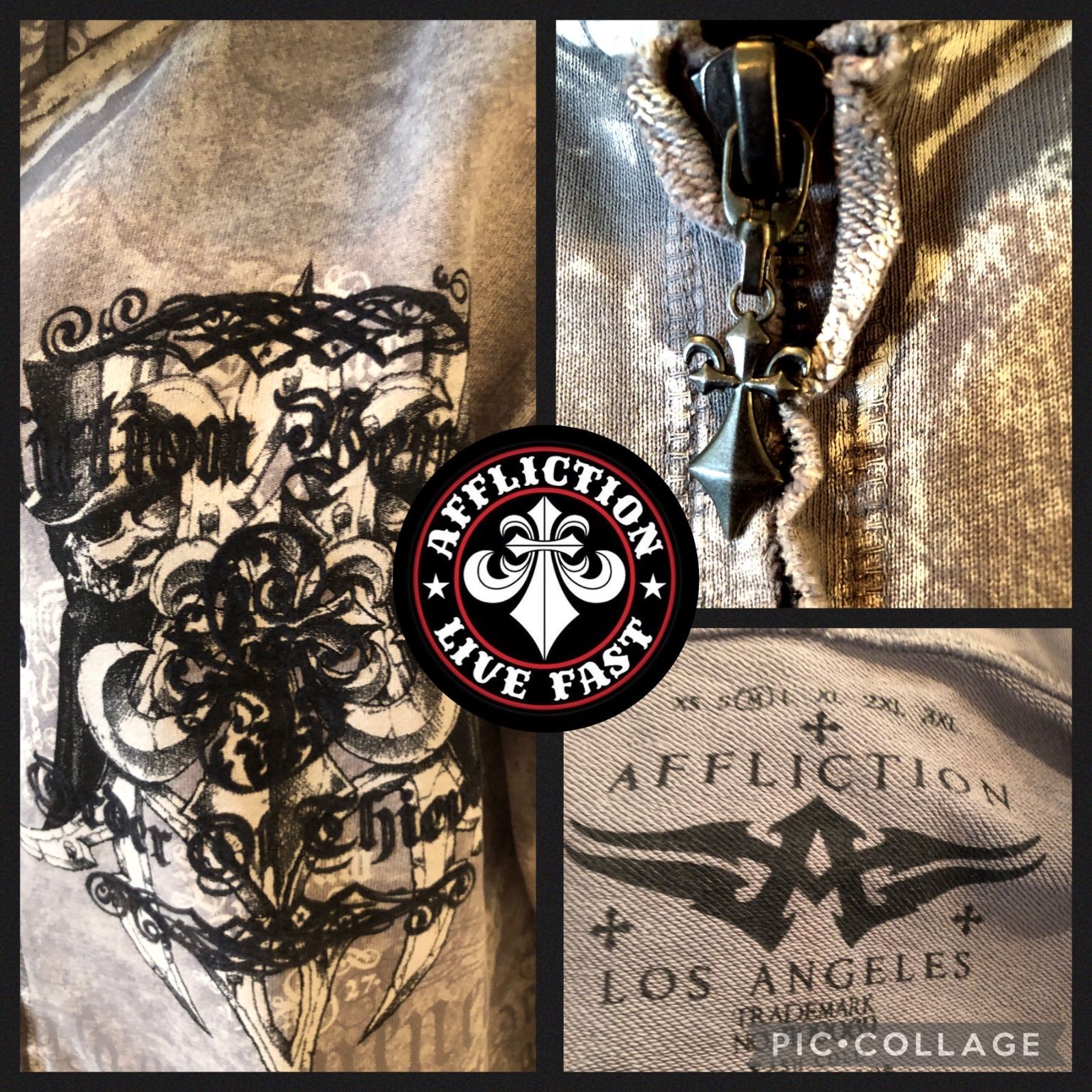 □No2923 Vintage clothes AFFLICTION/アフリクションの大人気ジップ 