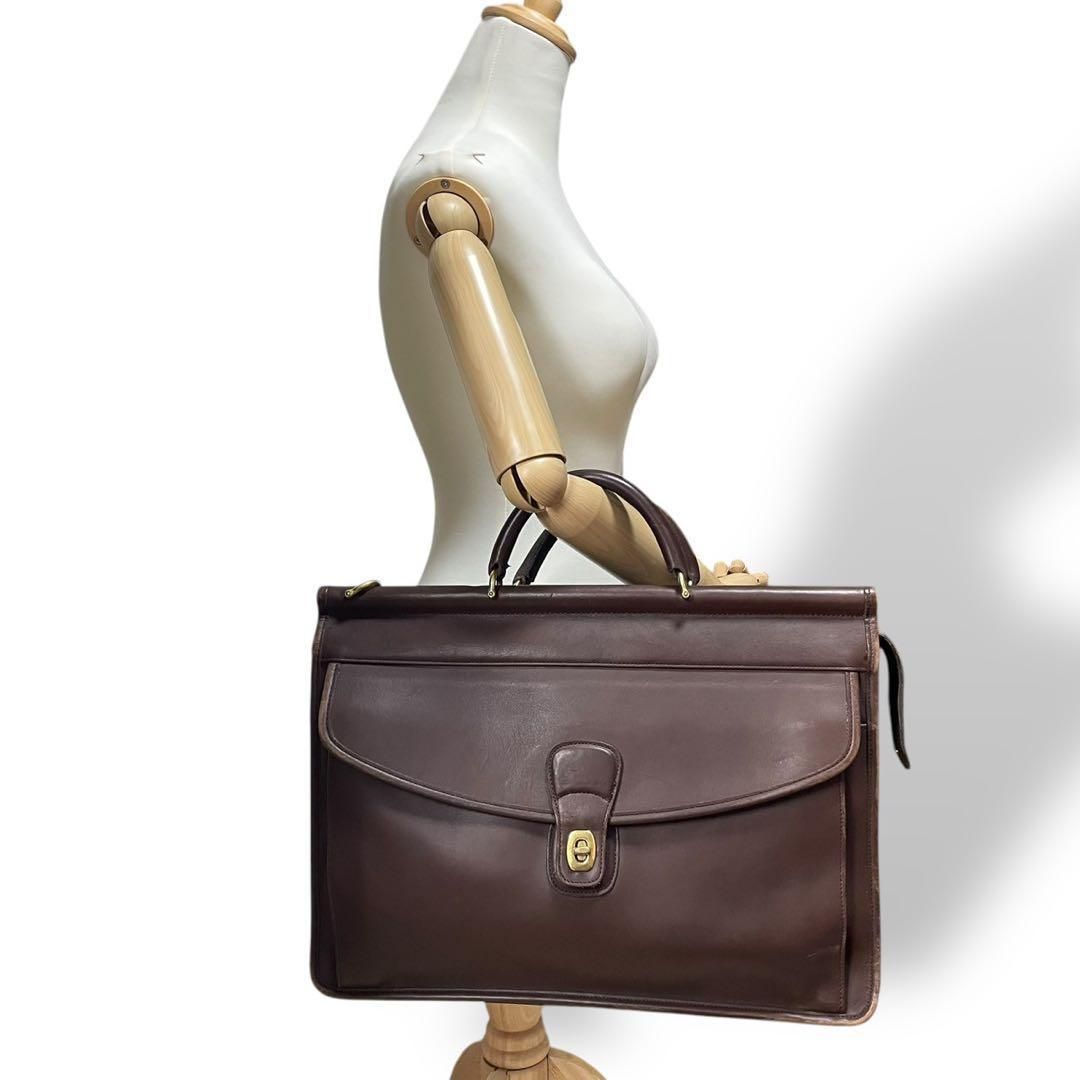 4688 コーチ 2way ビジネスバッグ レザー ブラウン