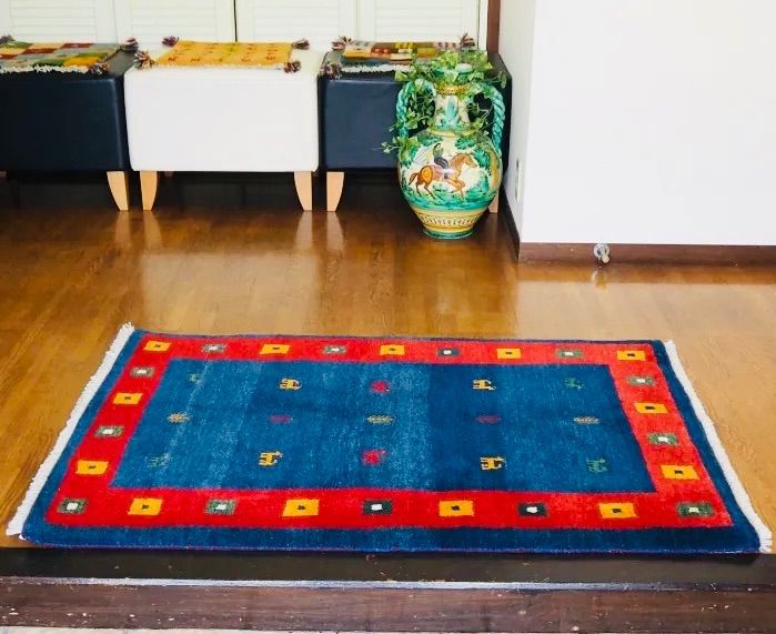 ペルシャ 本物 手織り ギャッベ ロリバフサイズ120×183cm ギャッベラグ ペルシャ ギャッベ 本物 手織り ロリバフ ブランド サイズ 85×127cm