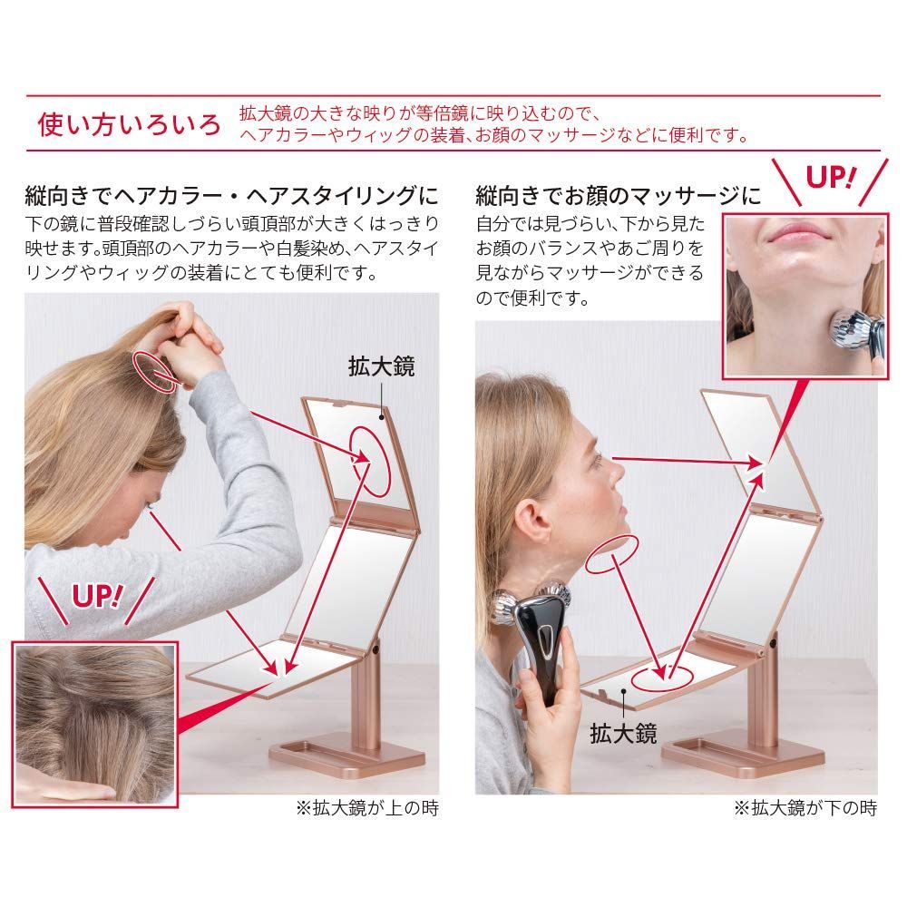 360度回転 2倍拡大鏡付き