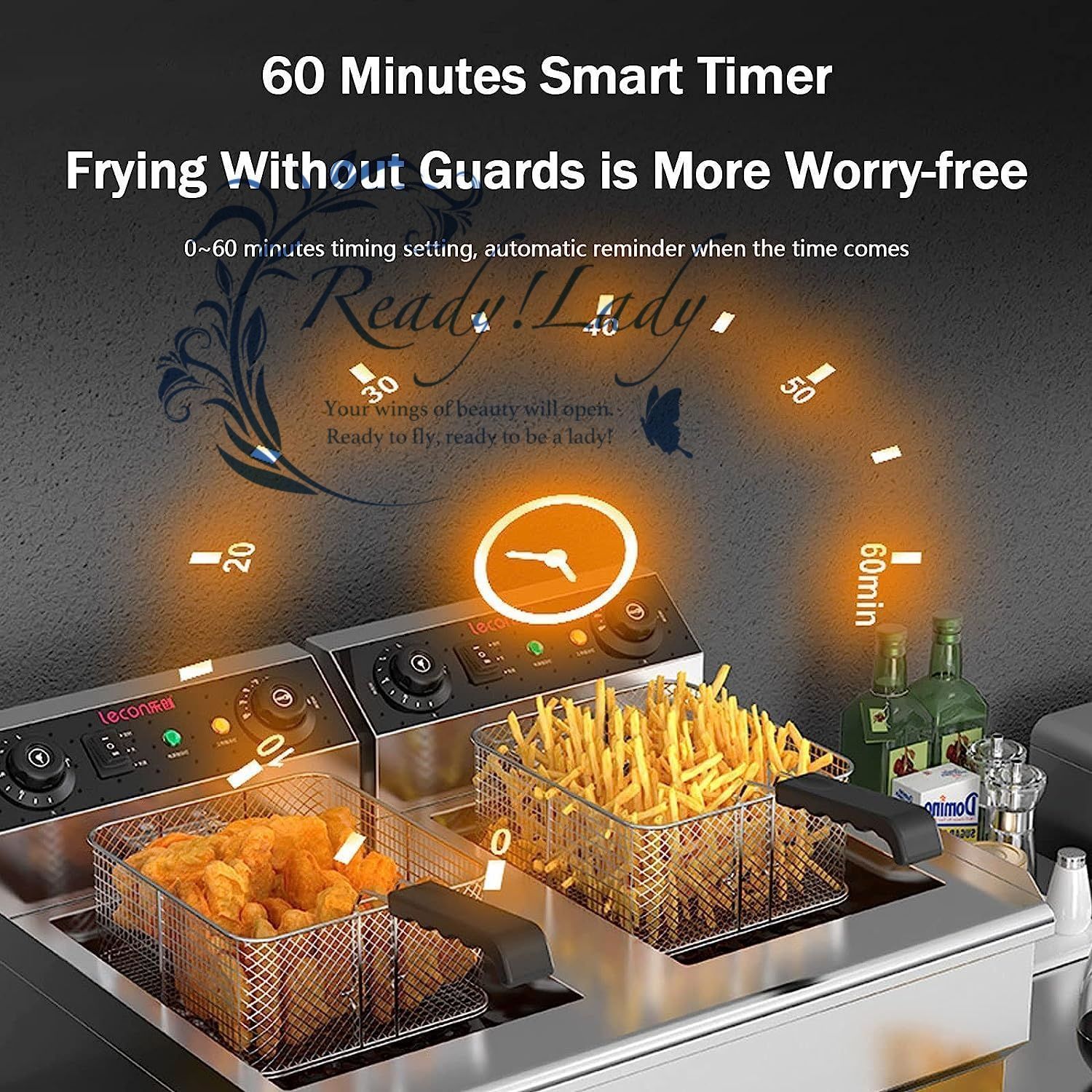 ステンレス製ファットフライヤー