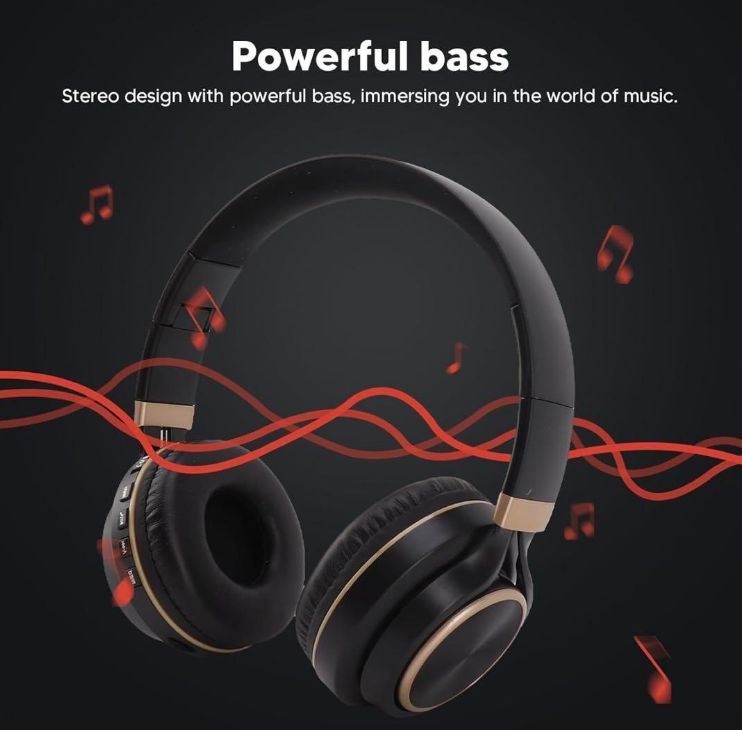 在庫処分】ワイヤレスヘッドホン ブラック Bluetooth 黒 ゴールド 高