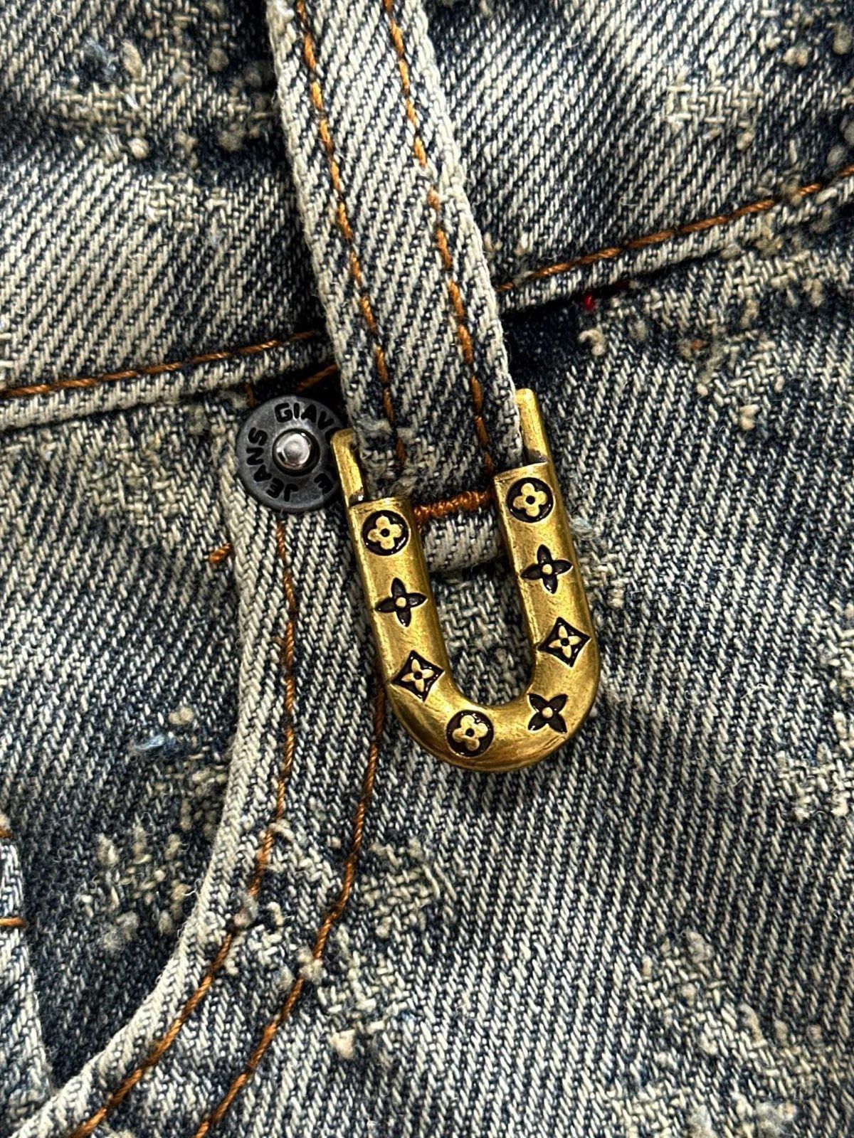 今日特価】LV 2025SS モノグラム満タッチ刺繍デニムショート