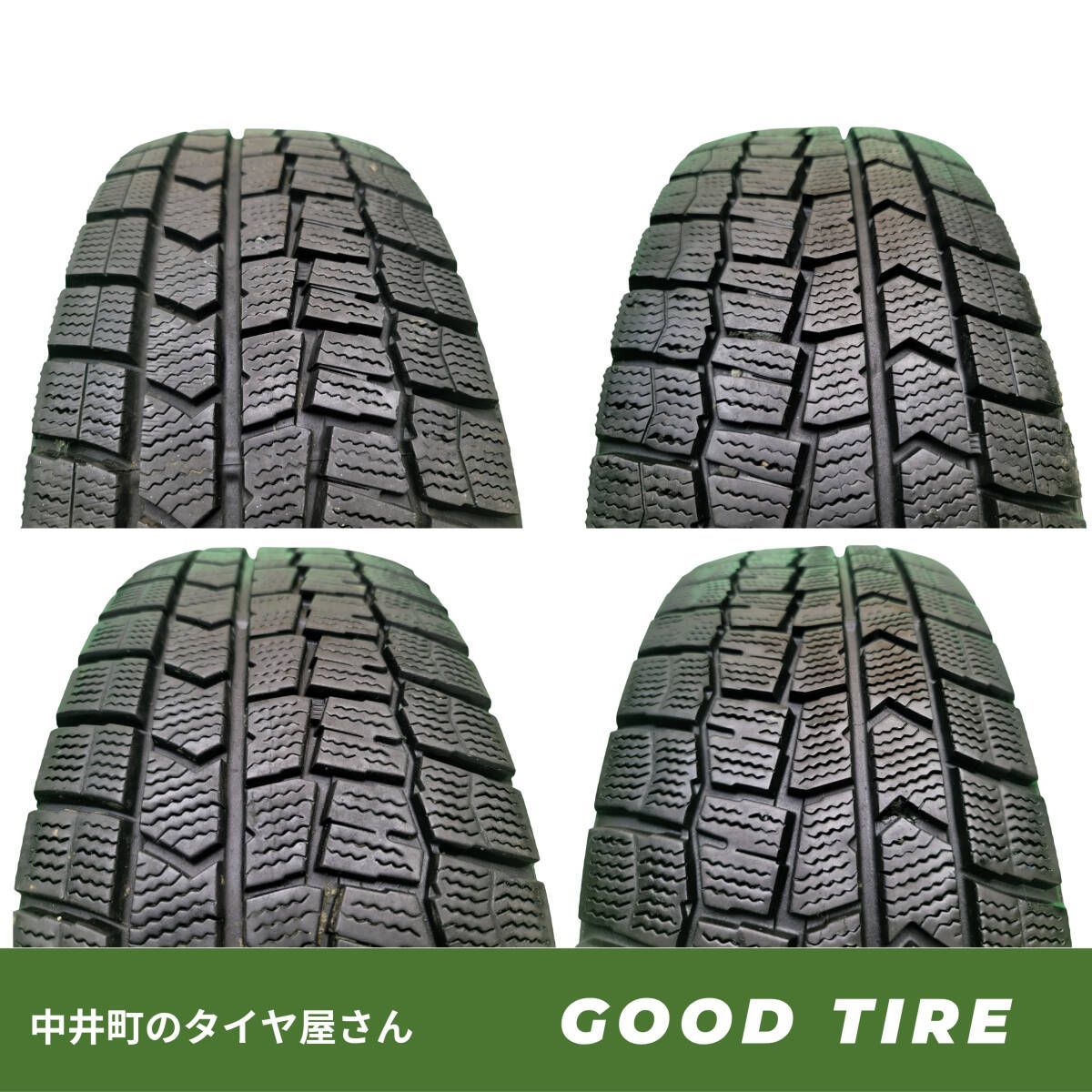 製 185 60R15 ダンロップ WINTERMAXX WM02 4本 製 8分山 8.5分山 タイヤ アクア フィット シエンタ 6970