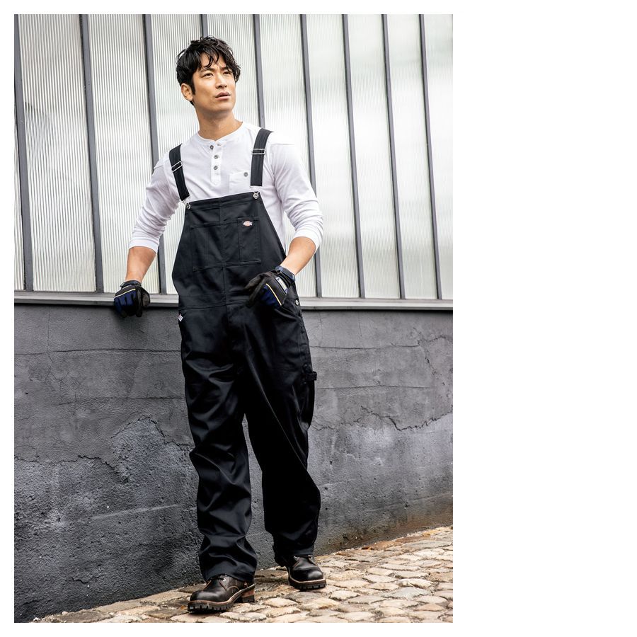Dickies ディッキーズ サロペット D-769 ブラック SS～5L 男女兼用