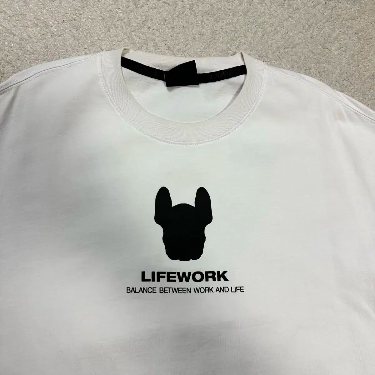 【韓国 Life Work】ウェーブロゴナイロンスパン半袖Tシャツ 2023S/S限定商品/ゴールドシルバードッグ 半袖 Tシャツ/韓国人気