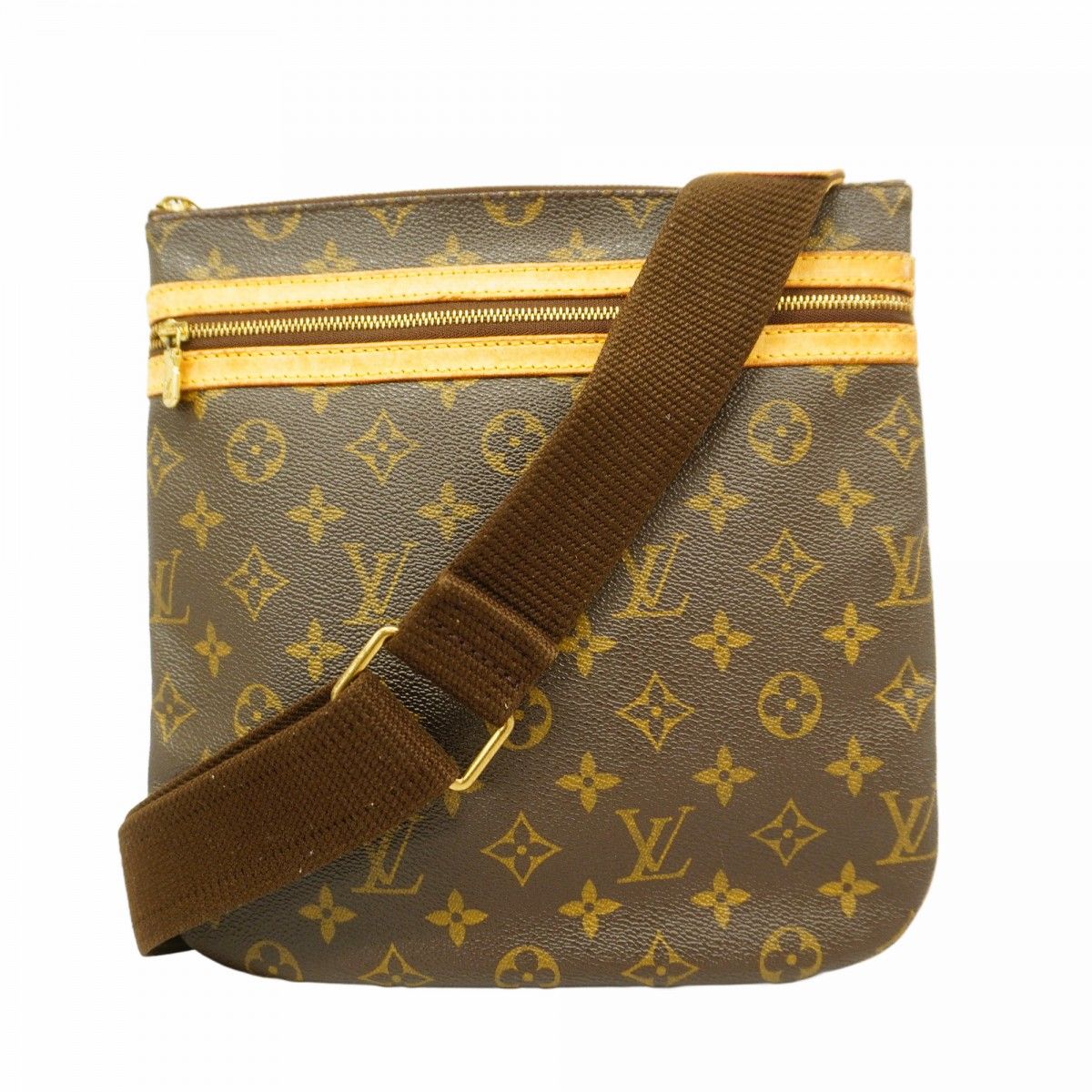 ルイ・ヴィトン ショルダーポシェット♥️ブラウン LOUIS VUITTON ルイ ヴィトン モノグラム ポシェット セクレ